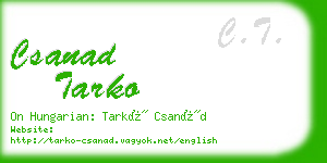 csanad tarko business card